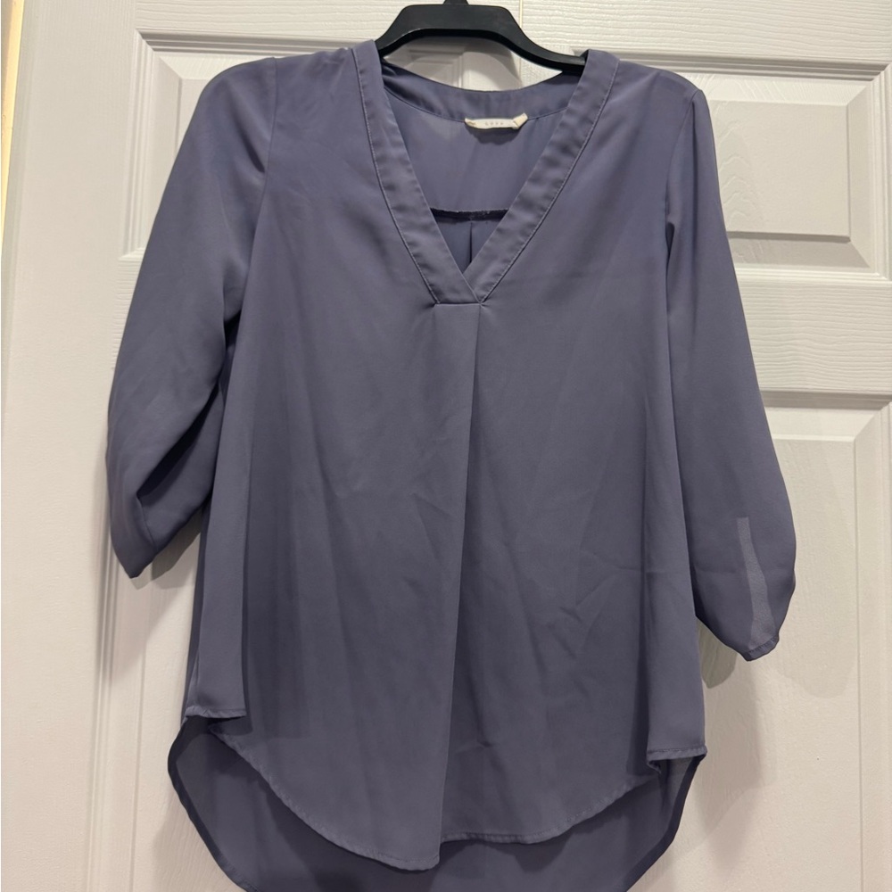 Lush Women's V-Neck Blouse - Lavender